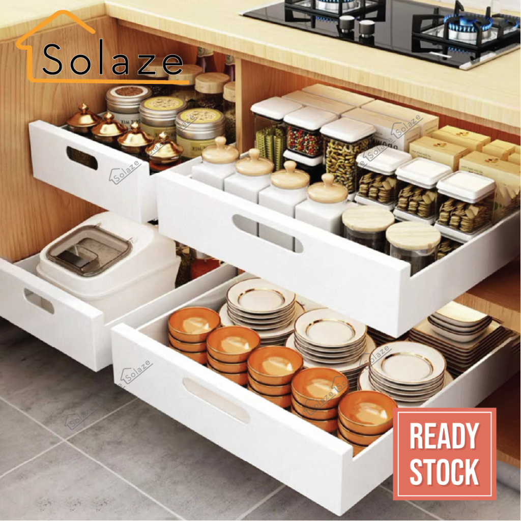 Solaze Pull Out Cabinet Organizer Sliding Drawer Storage Shelf ...