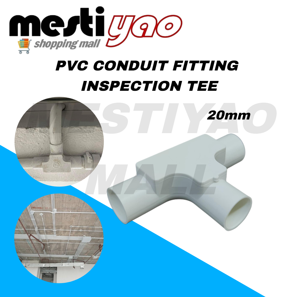 20mm PVC Conduit Fitting Inspection Tee/Sambungan Tee PVC | Shopee Malaysia