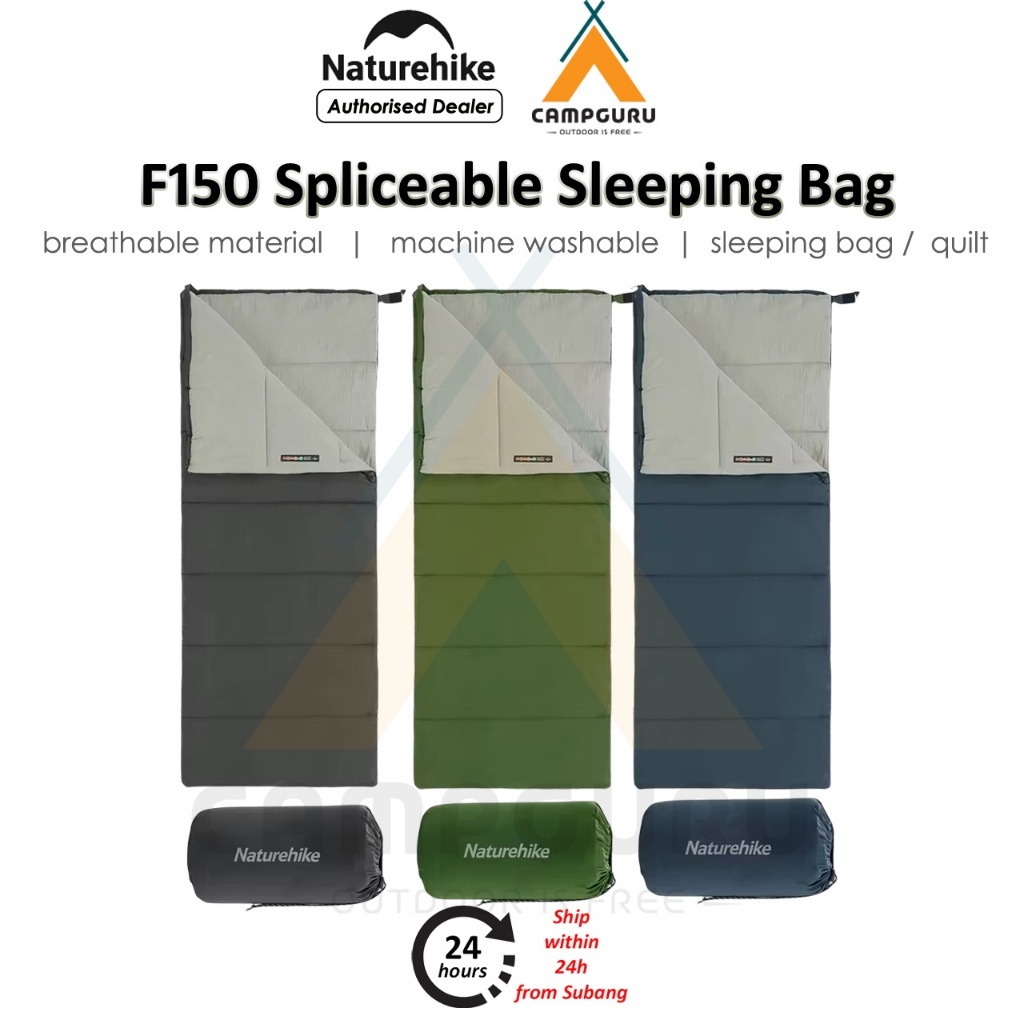Naturehike F150 Spliceable Sleeping Bag Machine Washable Hollow Cotton ...