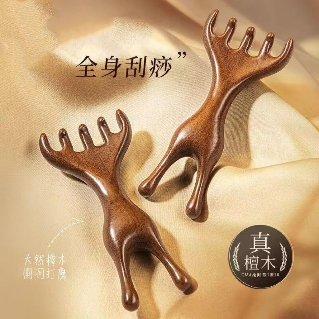Amazon | 金丝梳头部五齿刮痧头 マッサージコーム マッサージ