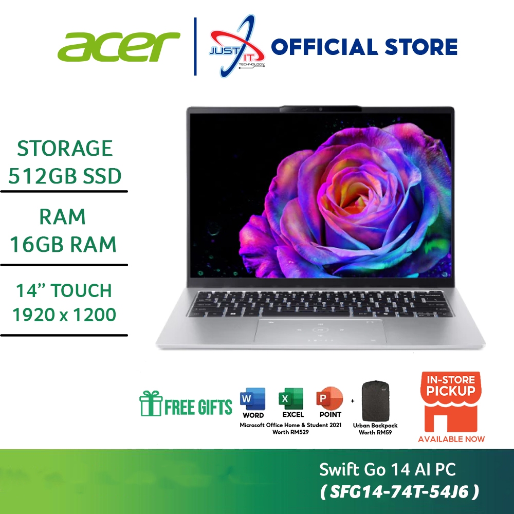 ACER ASPIRE 14 AI PC SFG14-74T-54J6 14