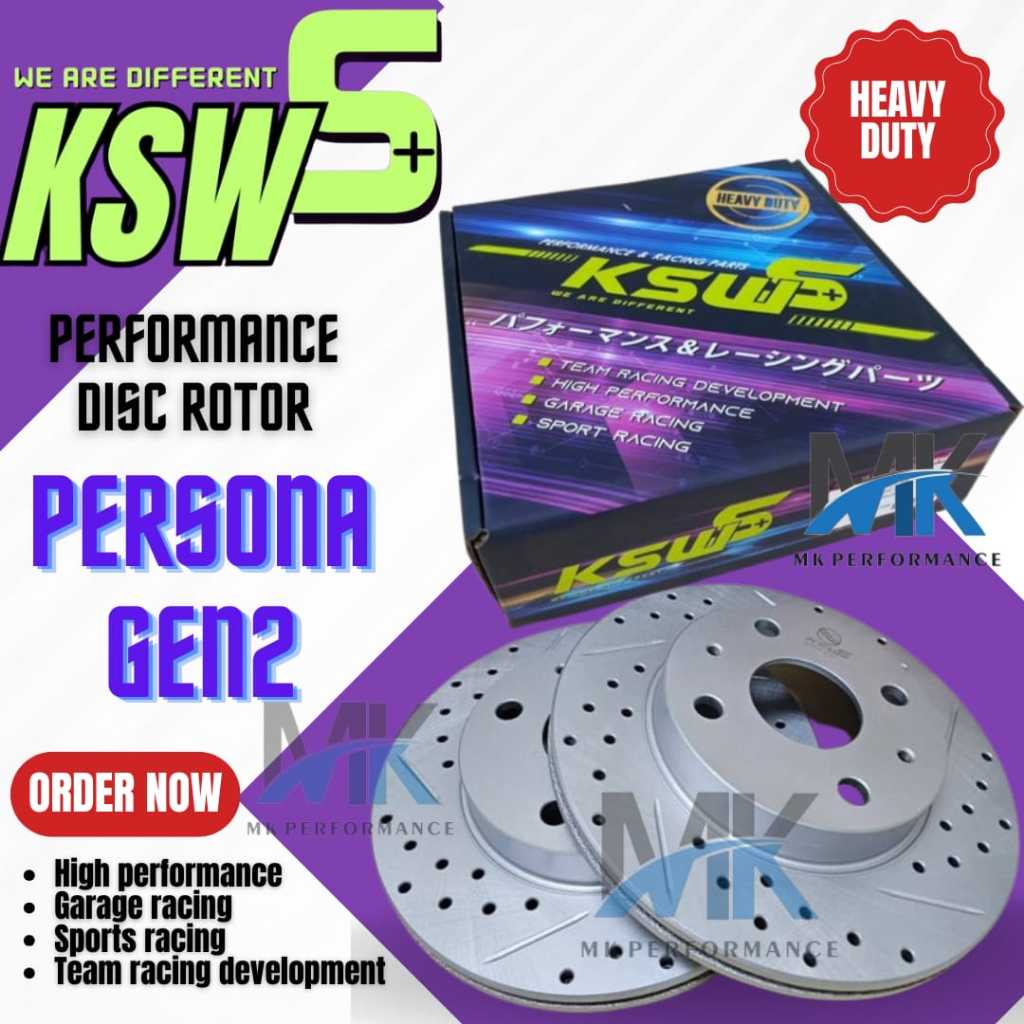 PROTON GEN2 - KSW S+ PERFORMANCE FRONT DISC ROTOR(1 PAIR) | Shopee Malaysia