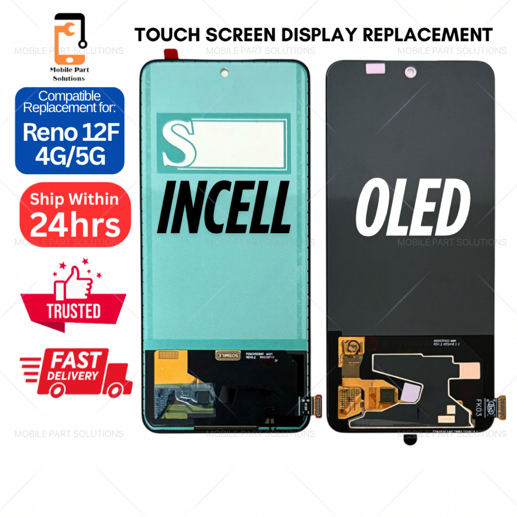 Display LCD 6.67" Per OPPO Reno 12F E Reno 12 FS 5G/4G, Con Set Attrezzi E Supporto Impronta - 4