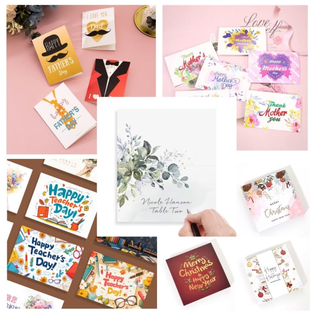 Kad Ucapan Greetings Card Handwriting Blessing Mess Cards | Shopee Malaysia