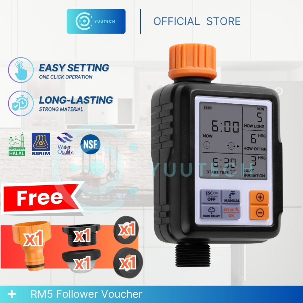 DIGITAL WATER TIMER FOR GARDEN - EASY TO USE & AUTOMATIC IRRIGATION ...