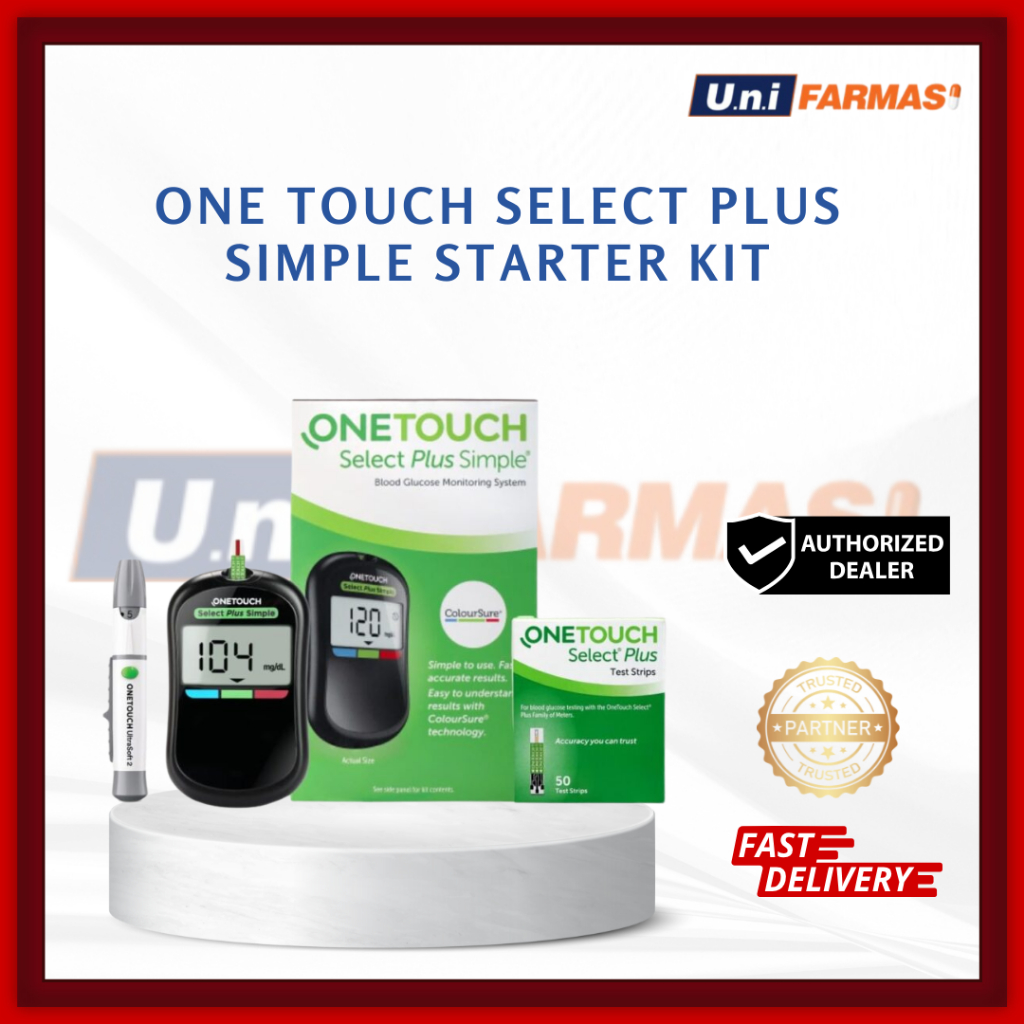 ONETOUCH SELECT PLUS SIMPLE METER + SELECT PLUS STRIP (25'S) EASY ...