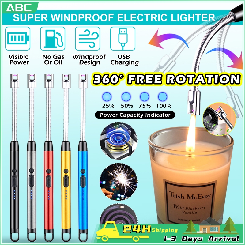 Stove Gas Lighter Pemetik Api Gas Electric Arc Lighter Windproof ...
