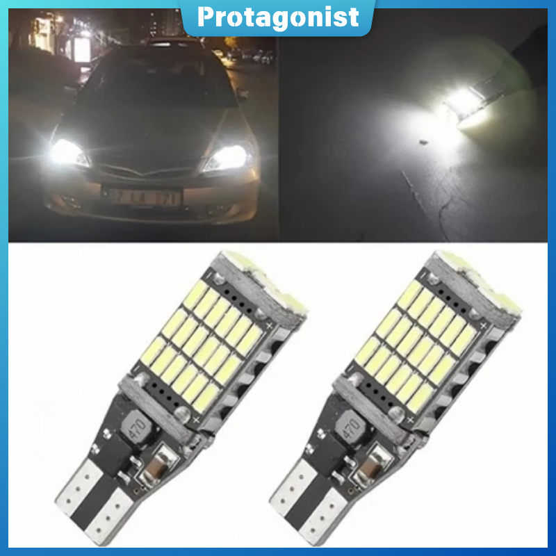 【Ready stock】T15 LED Car Light 45LED Car Reverse Light Bulb Flash Non ...