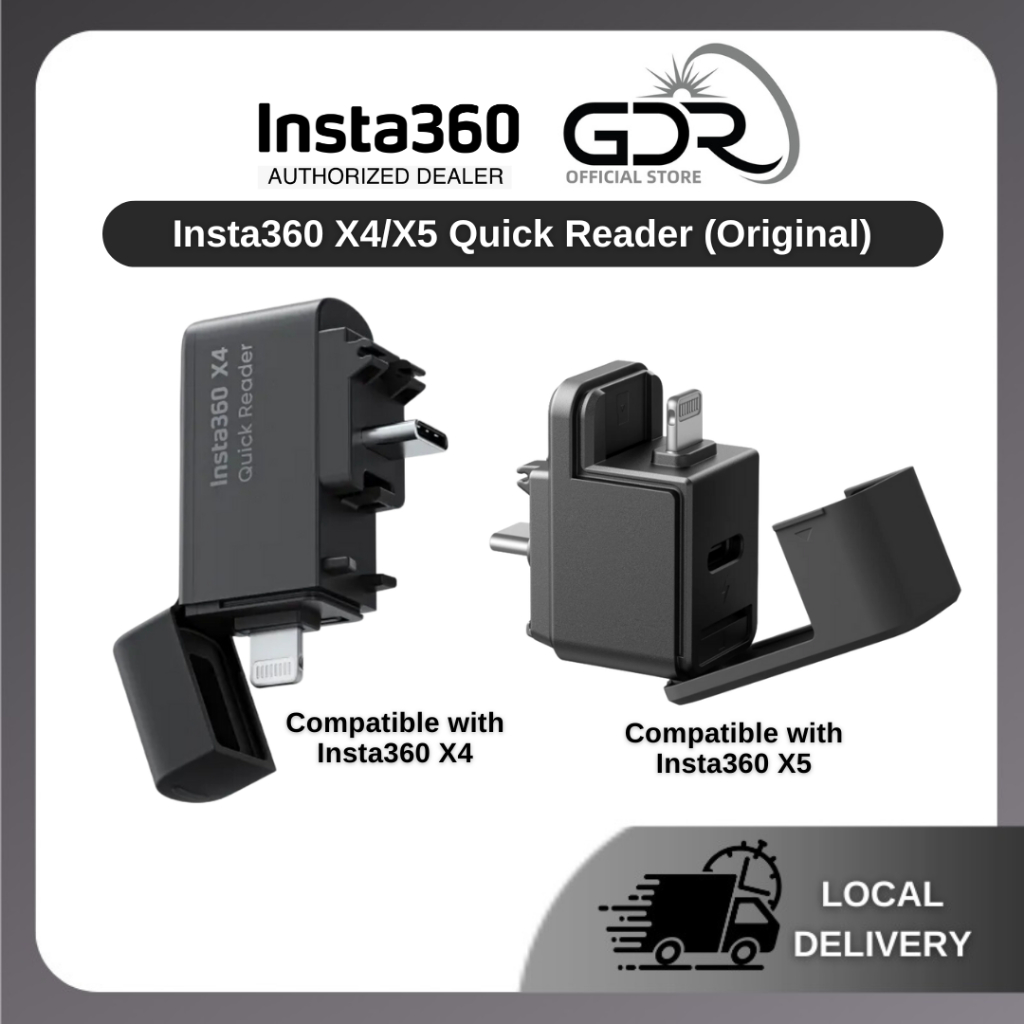 Insta360 X4 Quick Reader – Modulo Di Archiviazione Plug-and-play Per Trasferimento File Senza Wi-Fi, Compatibile Con IOS E Android