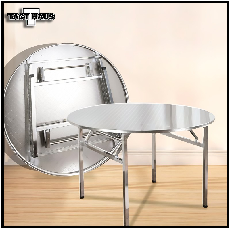 Foldable Table Meja Makan Stainless Steel Table Meja Lipat Banquet ...
