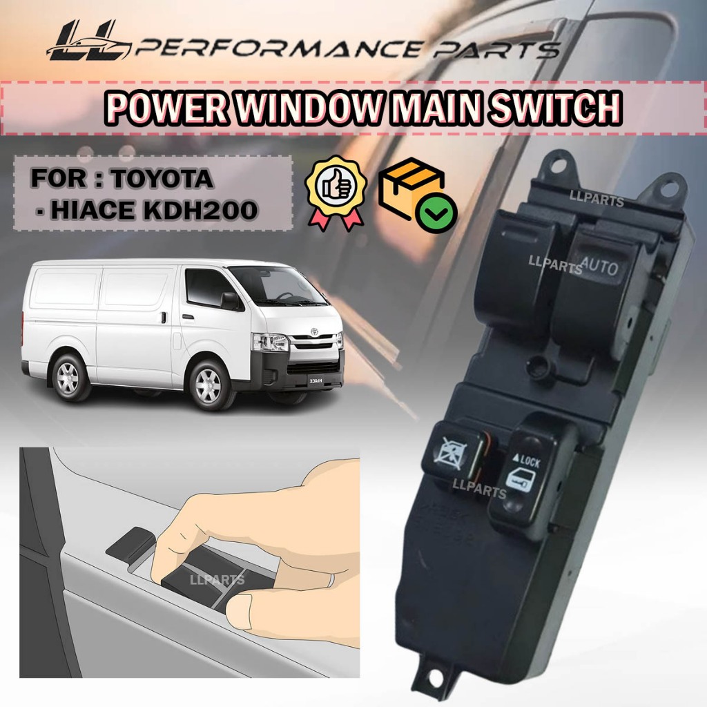Toyota Hiace KDH200 Van Power Window Main Switch Suis tingkap Master ...