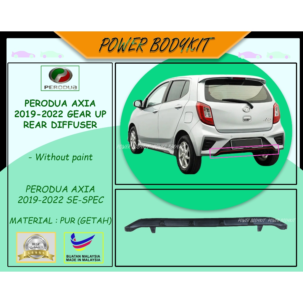 READY STOCK Perodua Axia 2019-2022 (SE-Spec Style) Gear Up Rear ...