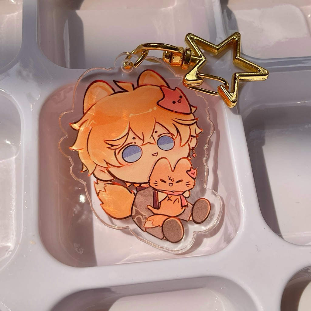 Childe keychain Genshin Impact fan made merch Tartaglia chibi | Shopee ...