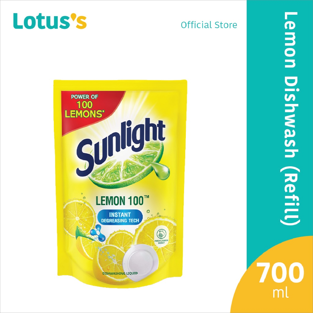 Sunlight Lemon 100 Power Dishwashing Liquid 700ML | Shopee Malaysia