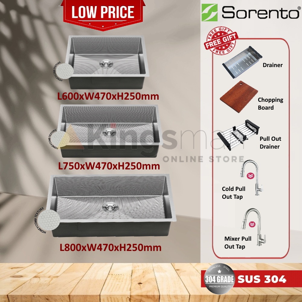 [Kingsman] SORENTO Undermount Topmount Honeycomb Stainless Steel 304 ...