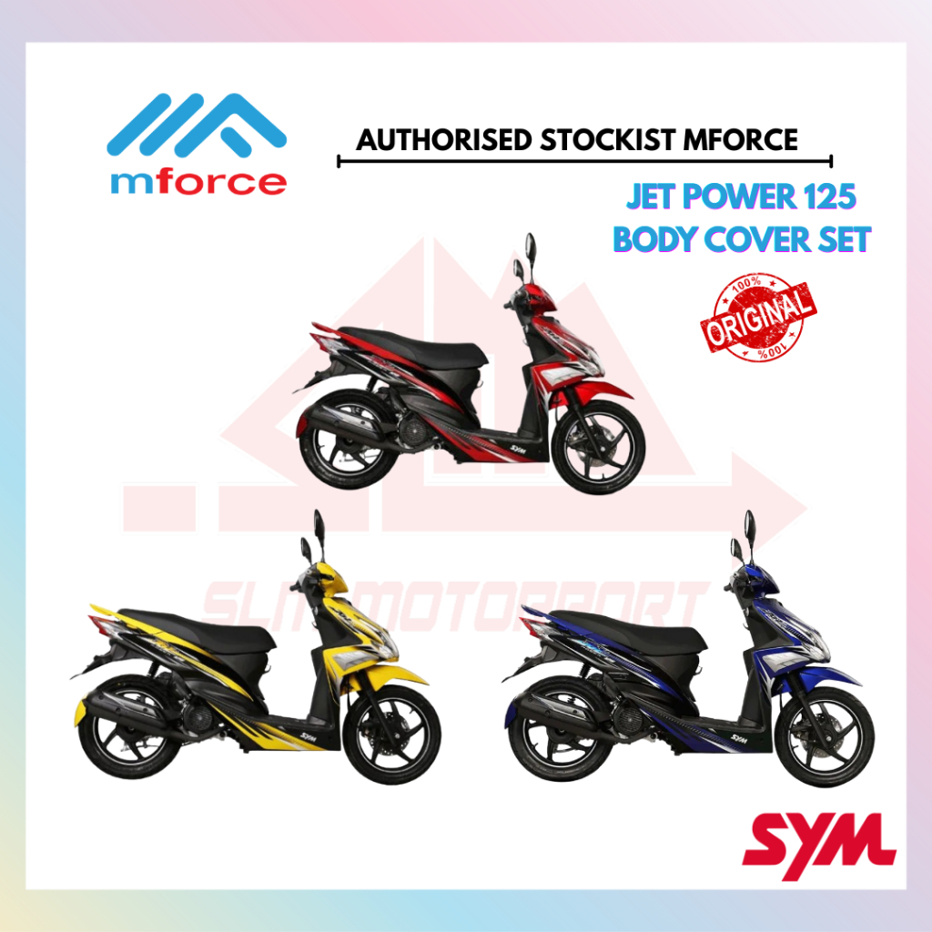 [100% ORIGINAL] SYM JET POWER 125 BODY COVER SET (64000-KAY-0000 / ...