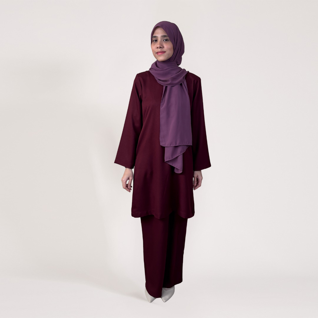 INHANNA BASIC Teema Kurung Moden Longgar Como Crepe