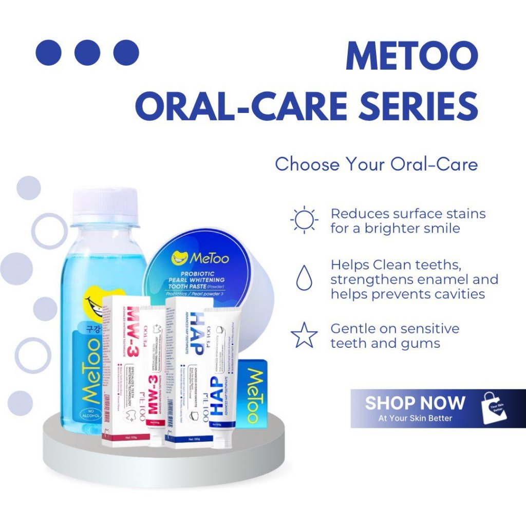 METOO SERIES - TOOTHPASTE - WHITENING TOOTHPASTE - MOUTH FRESHENER ...