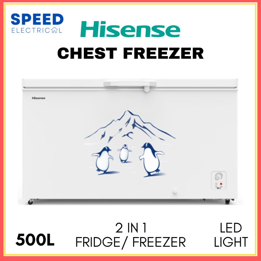 [SABAH ONLY] HISENSE CHEST FREEZER 500L FC550D4BWBG DUAL MODE FRIDGE ...