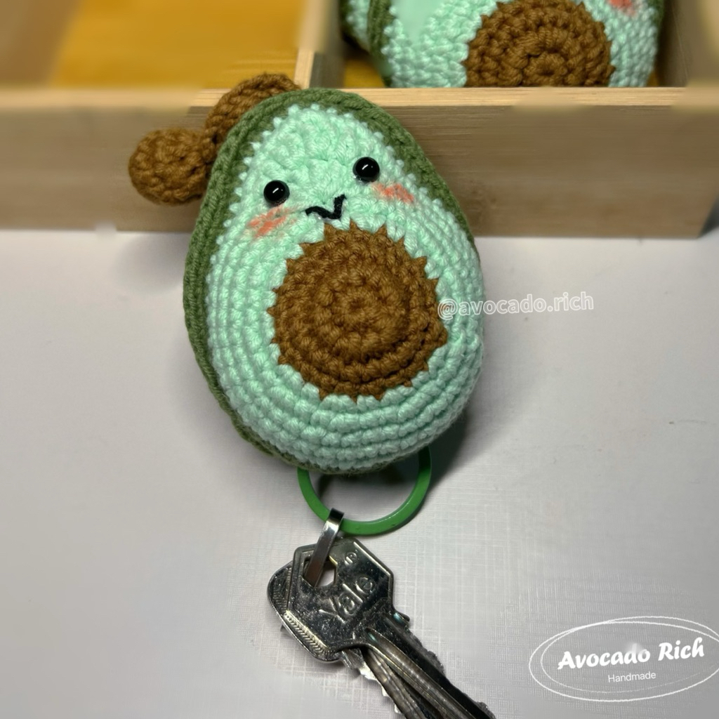 Lucky avocado Key storage Creative key bag plush Pull Out key case ...