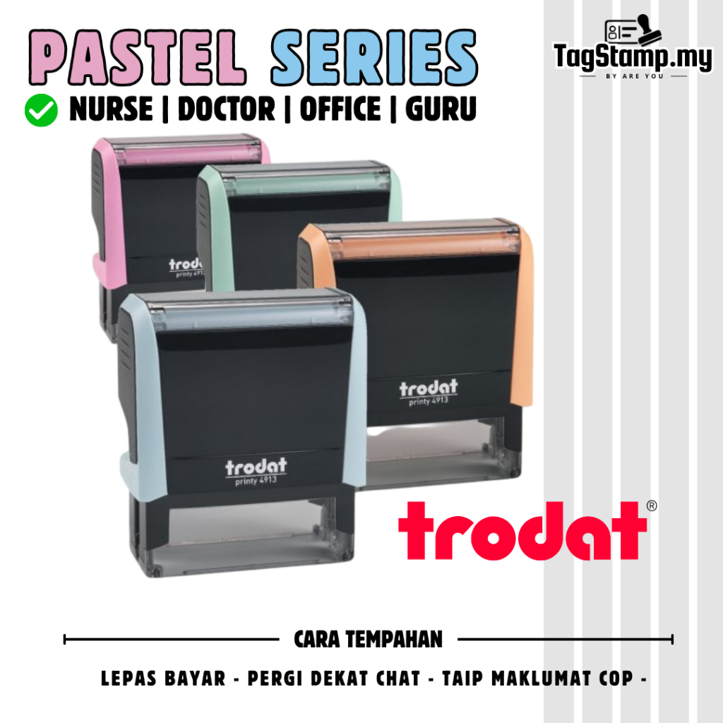 TRODAT SELF INK STAMP / RUBBER STAMP / COP NAMA / COP JAWATAN ...