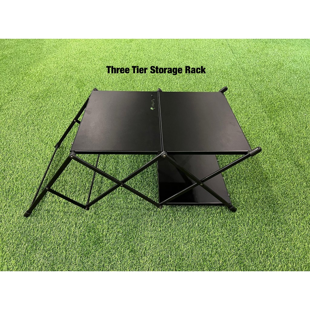 PAYUNG.CAMP Rak 3 Tier Rack Shelving Unit Multifunctional Aluminum ...