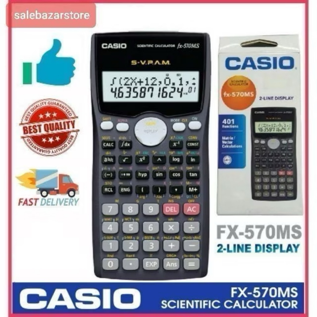 🔥Ready Stock🔥 Casio FX 570MS Scientific Calculator for school and ...