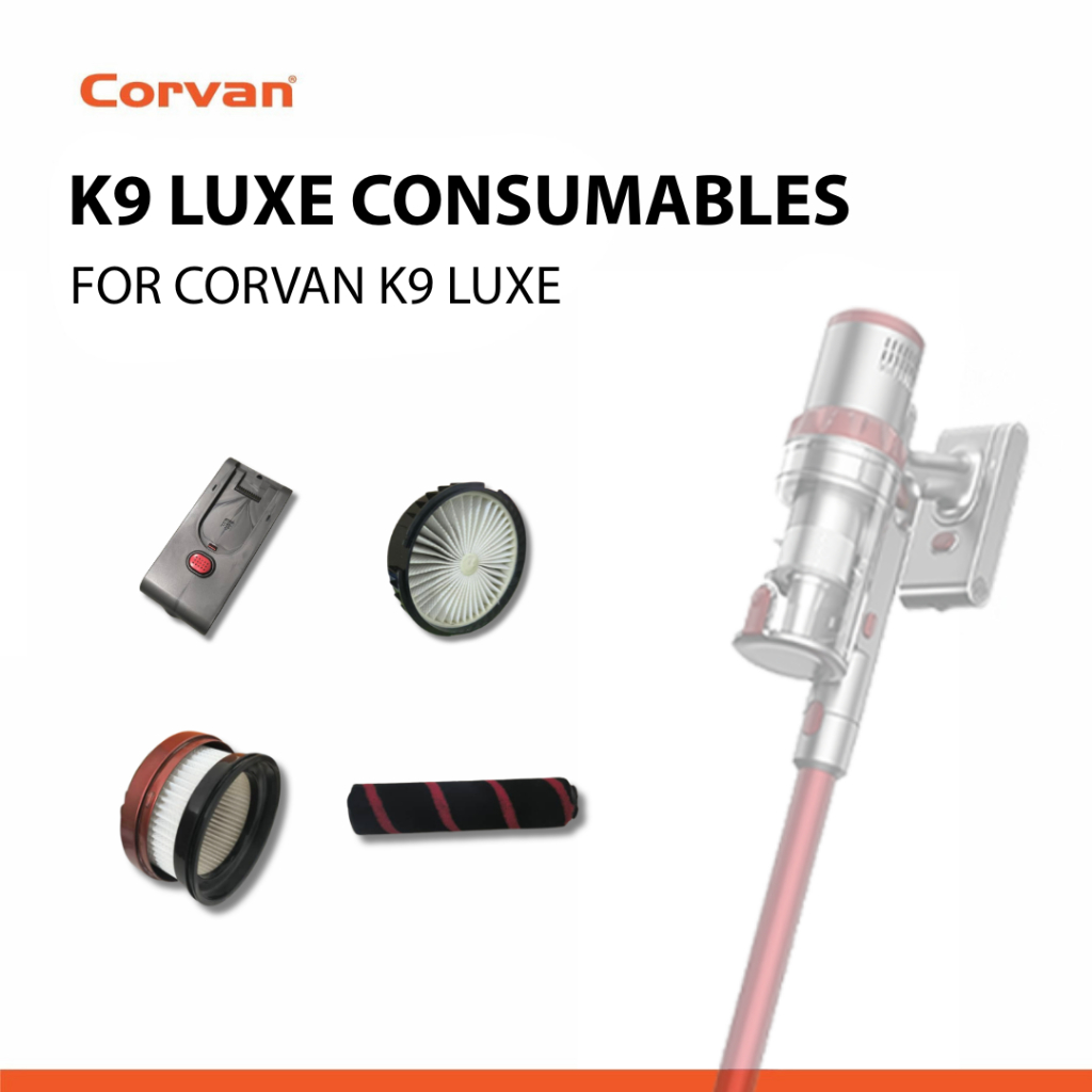 Corvan K9 Luxe Genuine Consumables & Parts - Battery Pack, Fluffy Brush ...