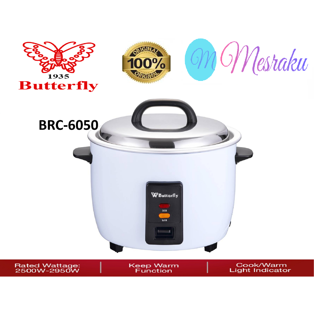 BUTTERFLY RICE COOKER 10L BRC6050, 100%ORIGINAL BRAND NEW SET | Shopee ...