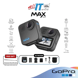 GoPro MAX 360 (2025) Waterproof Dual-Lens 5.6K Spherical 360 Video Action Camera | Max HyperSmooth Video Stabilization