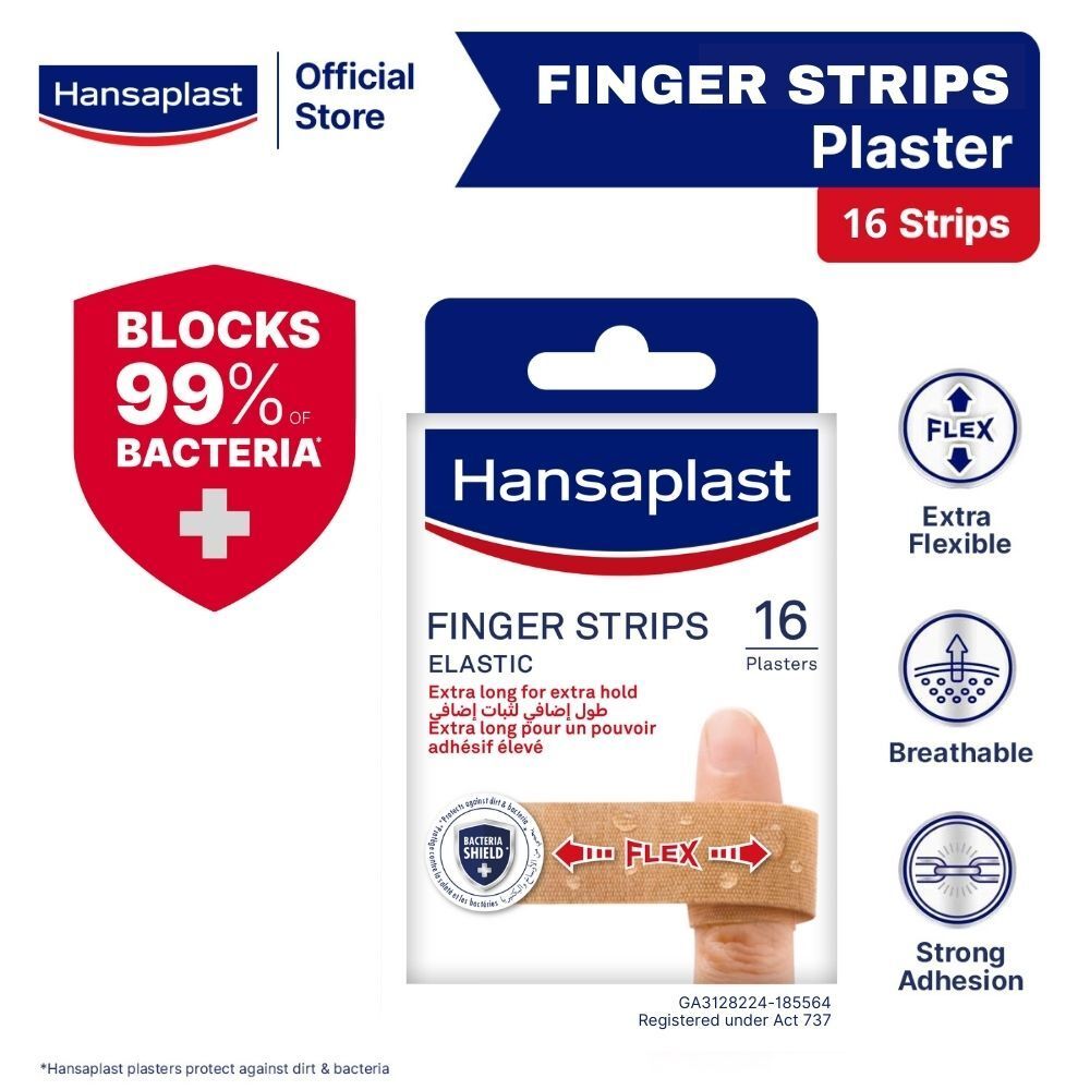 Hansaplast Elastic Finger Strips | Extra Long Flexible Strong Adhesion ...