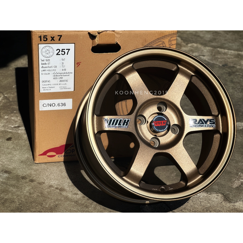 New Car Sport Rim AUTO OPTIONS WHEELS SSW257 15x7J 4x100 ET28 ABDS/LPBR ...