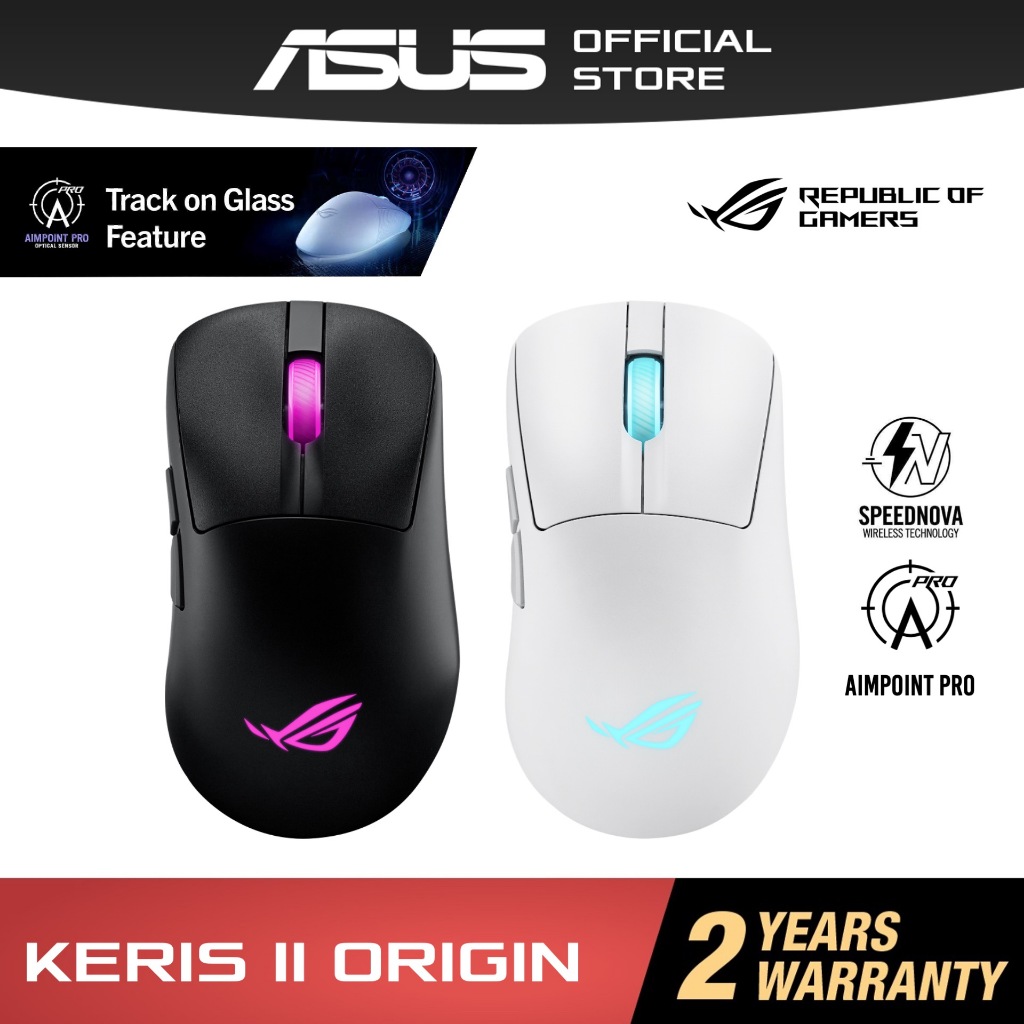 ROG Keris II Origin P722 Wireless Gaming Mouse 8000Hz AimPoint Pro ...