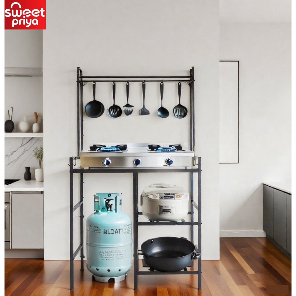 Thickened Carbon Steel Gas Rack With Seasoning Kitchen Table Shelves ...