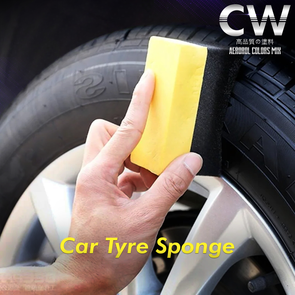 U Shape Sponge Waxing Arc Edge Sponge Span Cuci Tayar Kereta Car Wheel ...