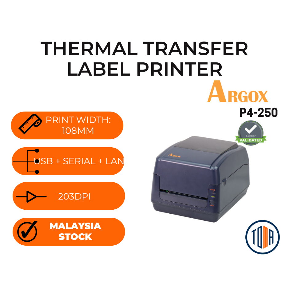 Argox P4-250 P4-350 P4-650 Desktop Barcode Label Printer 300dpi 600dpi ...