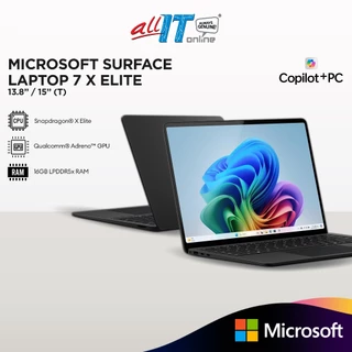 Microsoft Surface Laptop 7 | Copilot+ PC | 13"/15" LCD Touchscreen | Snapdragon® X Elite | 16GB Memory | 256GB/512GB SSD