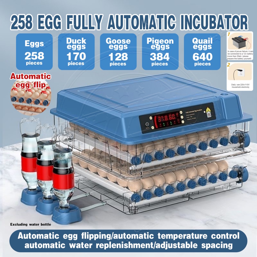 View of 258 Egg Automatic Turning Incubators double-layer Bird Chicken Duck ...