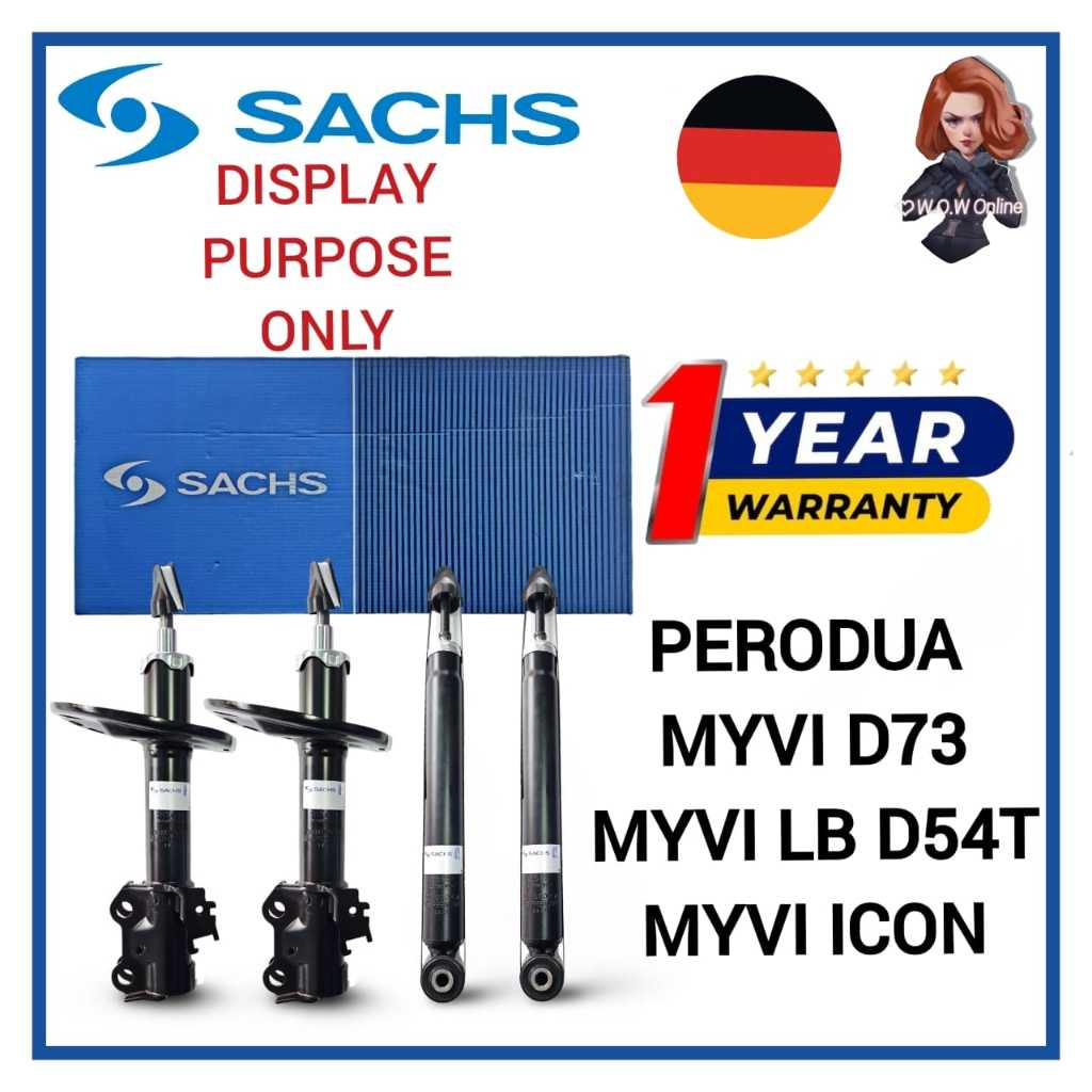 (WARRANTY 1YEAR) SACHS SHOCK PERODUA MYVI D73 MYVI LAGI BEST D54T 2011 ...