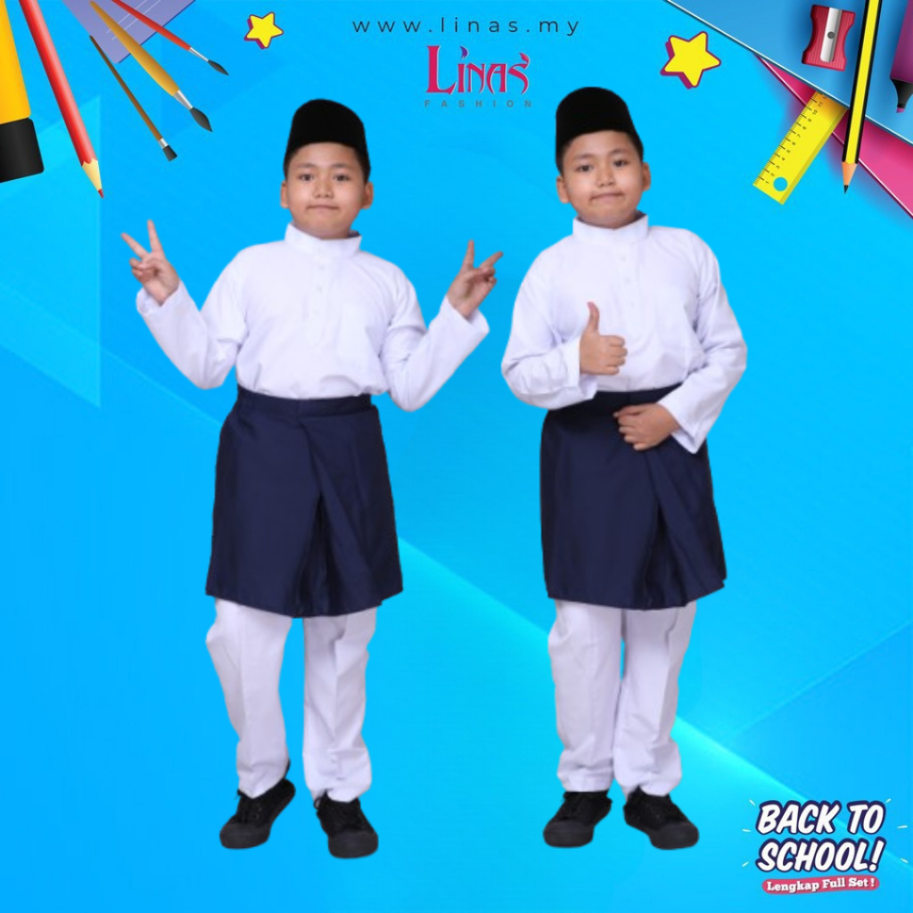 LINAS FASHION | SAMPIN SEKOLAH COTTON | UNIFORM SEKOLAH | SERAGAM ...
