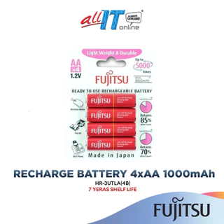 Fujitsu 4xAA 1000mAh HR-3UTLA(4B) Light Weight Rechargeable Battery