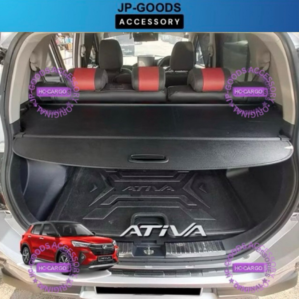 Perodua ATIVA Leather Retractable Trunk Tonneau Cover Rear Cargo Boot ...