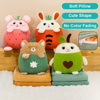3 in 1 Pillow Blanket Dual-Use Home Hand Warmer Kid Plush Toy Soft Pillow Quilt Office Camping Travel Car Bantal Selimut