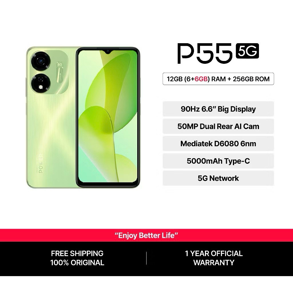 🔥 itel 🔥 P55 5G Smartphone (8+8)GB RAM+256GB ROM / 6GB RAM+128GB ROM ...