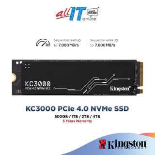 Kingston KC3000 PCIe 4.0 NVMe M.2 2280 High-Performance Internal Storage SSD SKC3000S - (512GB/1024GB/2048GB)