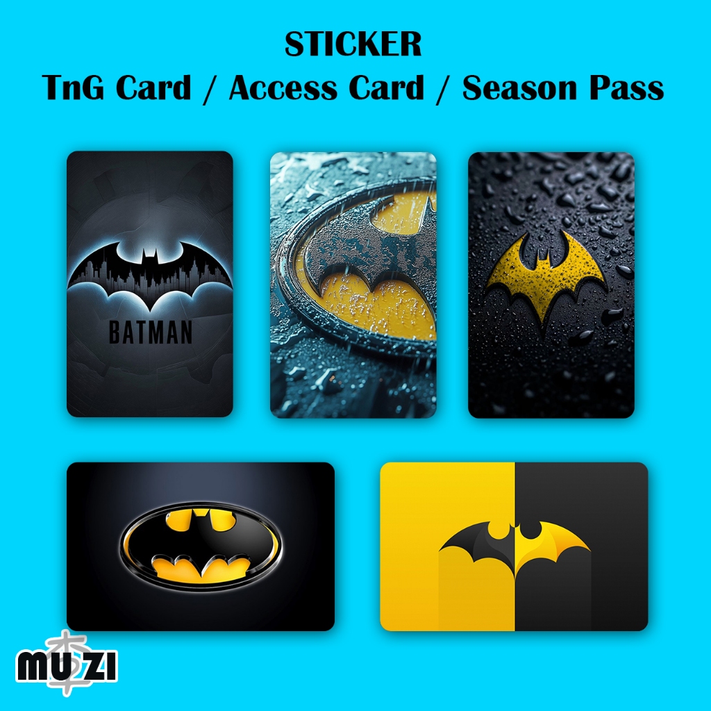 Batman TnG Card STICKER NFC STICKER Waterproof Thick Hard Material ...