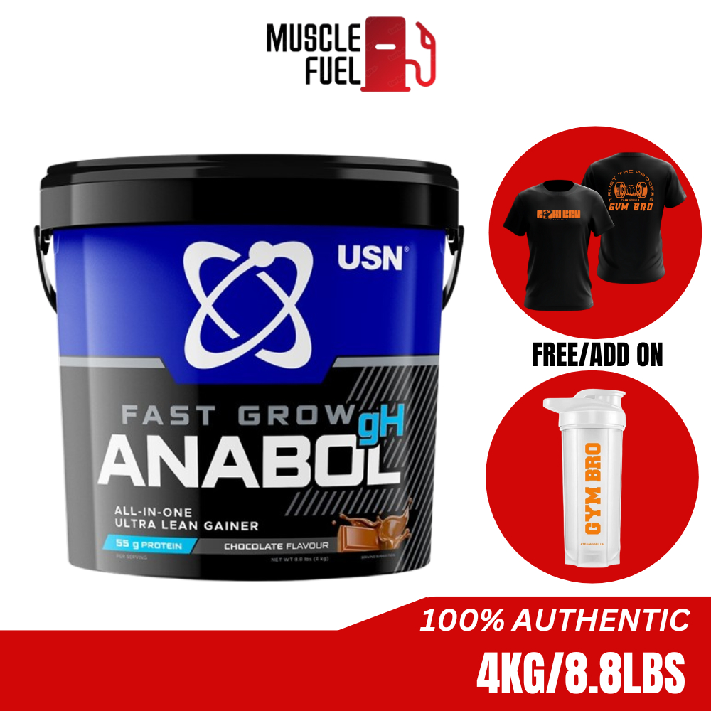 USN Fast Grow Anabolic Lean Mass Gainer Weight Gainer Mass Protein (4kg ...