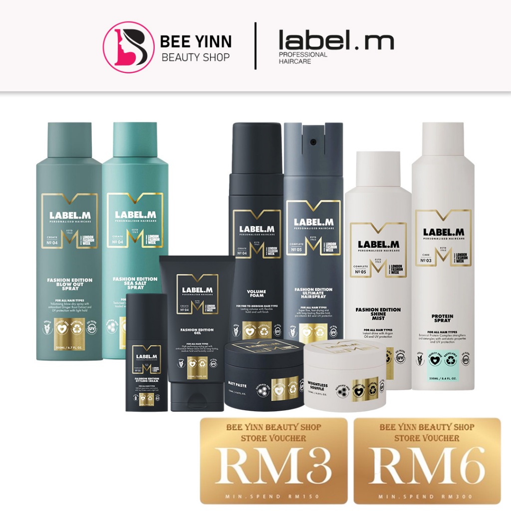NEW PACKING!! Label.M Styling - Sea Salt / Blow Out / Matte Paste / Dry ...