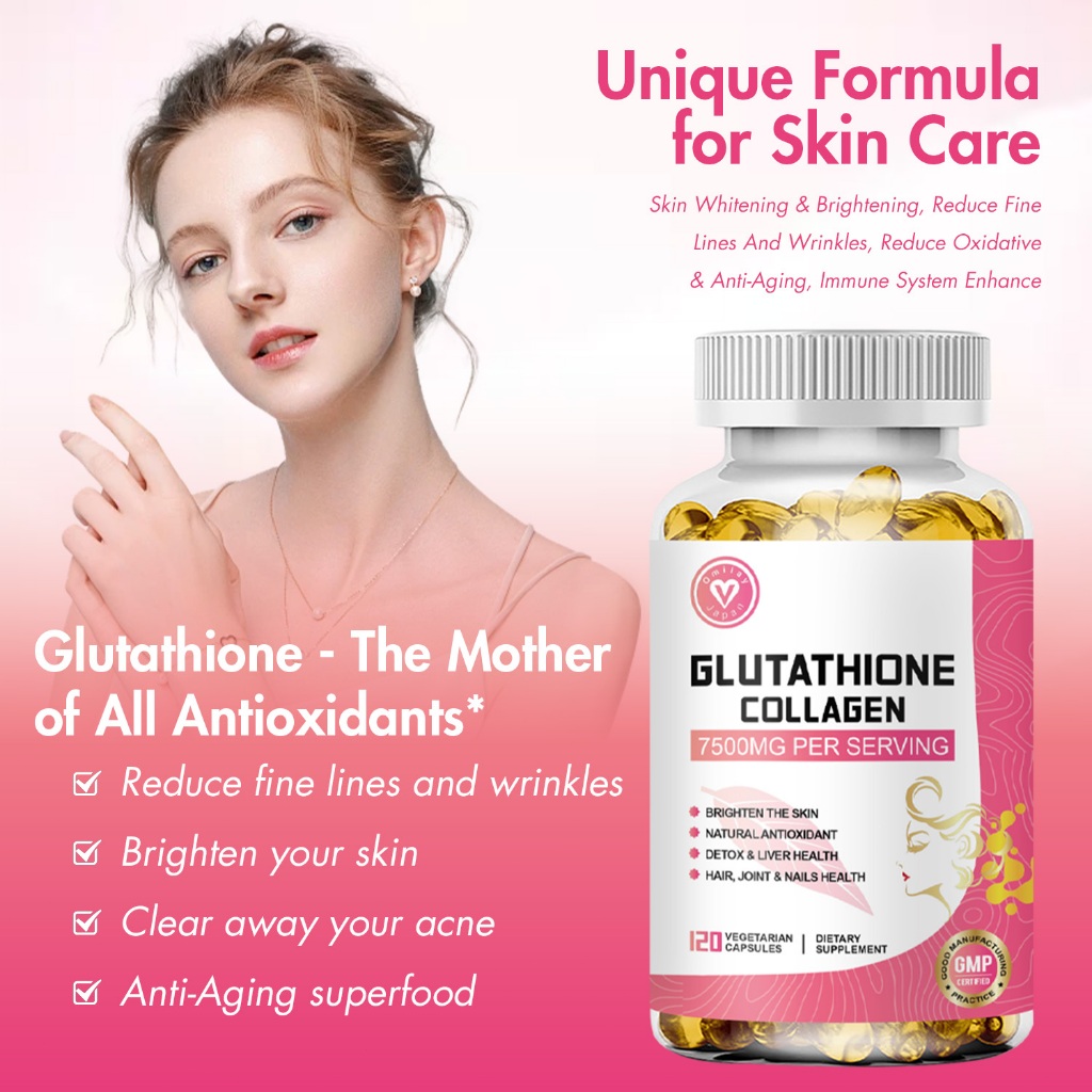 Softher Glutathione Collagen Capsule Anti-Aging Skin Whitening Support Hair  and Nails Health Beauty | Shopee Malaysia