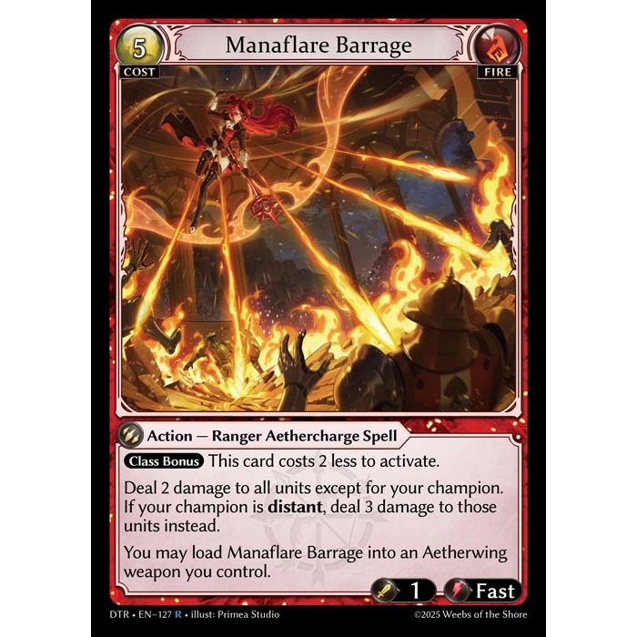DTR • Rare Fire Single Distorted Reflections Grand Archive TCG GA